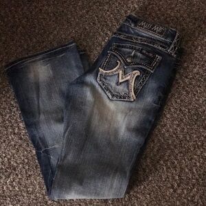 RARE MISS ME Women's Bootcut Blue Jeans 28